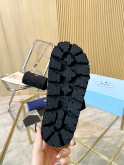 Alternative view of PRADA Slides & Slippers Patent Leather (Black-Gold) EU35-42 B20202606032847109
