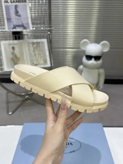 PRADA Slides & Slippers Rubber (Beige) EU35-40 B10202606032848109
