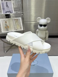 PRADA Slides & Slippers Rubber (White) EU35-40 B10202606032829109