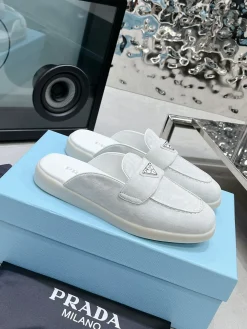 Alternative view of PRADA Slides & Slippers Suede (White) EU35-45 B30202606032867109