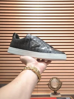 PRADA Sneakers & Trainers Crocodile Leather (Black-White) EU38-45 B60202606032915119