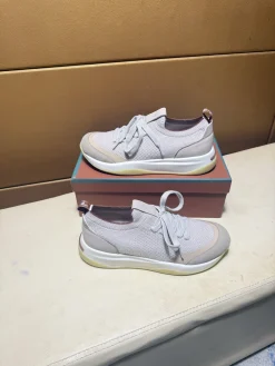 PRADA Sneakers & Trainers Knit-Suede (Light Gray-Beige-White-Brown) EU38-44 B20202606032928109
