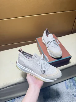 Alternative view of PRADA Sneakers & Trainers Knit-Suede (Light Gray-Beige-White-Brown) EU38-44 B20202606032928109