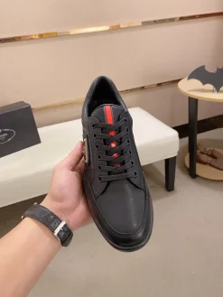 Alternative view of PRADA Sneakers & Trainers Leather (Black-Red) EU38-44 B10202606032869109
