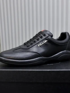 PRADA Sneakers & Trainers Leather (Black-Red) EU38-44 B10202606032876109