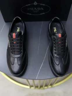 Alternative view of PRADA Sneakers & Trainers Leather (Black-Red) EU38-44 B10202606032876109