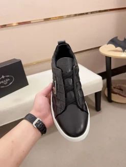 Alternative view of PRADA Sneakers & Trainers Leather (Black-White) EU38-44 B60202606032935119