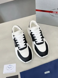 Alternative view of PRADA Sneakers & Trainers Leather (Black-White) EU39-45 C40202606032874139