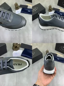 Alternative view of PRADA Sneakers & Trainers Leather (Grey-White-Black) EU38-44 C30202606032872139