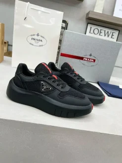 Alternative view of PRADA Sneakers & Trainers Leather-Mesh (Black-Red) EU35-45 B90202606032920129
