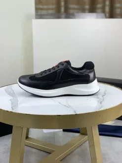 PRADA Sneakers & Trainers Leather-Mesh (Black-White-Red) EU38-44 C30202606032955139