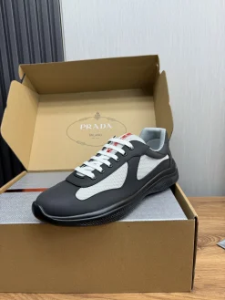 PRADA Sneakers & Trainers Leather-Mesh (Black-White-Red) EU38-45 C00202606032917129
