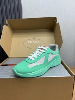 PRADA Sneakers & Trainers Leather-Mesh (Green-White) EU38-45 C00202606032904129