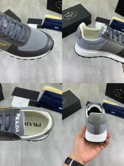 Alternative view of PRADA Sneakers & Trainers Leather-Mesh (Grey-White-Black) EU38-45 C40202606032956139