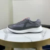 PRADA Sneakers & Trainers Leather-Mesh (Grey-White-Orange-Black) EU38-44 C30202606032957139
