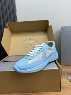 PRADA Sneakers & Trainers Leather-Mesh (Light Blue-White) EU38-45 C00202606032908129