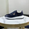 PRADA Sneakers & Trainers Leather-Mesh (Navy-White-Gold) EU38-44 C40202606032884139