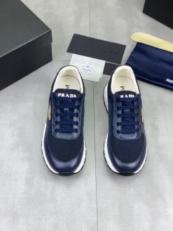 Alternative view of PRADA Sneakers & Trainers Leather-Mesh (Navy-White-Gold) EU38-44 C40202606032884139