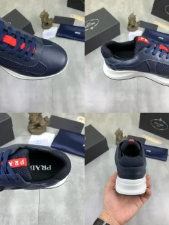 Alternative view of PRADA Sneakers & Trainers Leather-Mesh (Navy-White-Red) EU38-44 C30202606032899139
