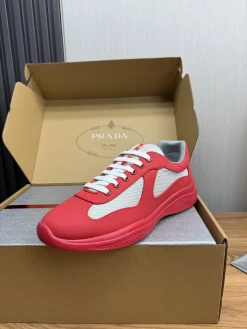 PRADA Sneakers & Trainers Leather-Mesh (Red-White-Grey) EU38-45 C00202606032911129