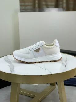 PRADA Sneakers & Trainers Leather-Mesh (White-Brown) EU38-44 C40202606032958139