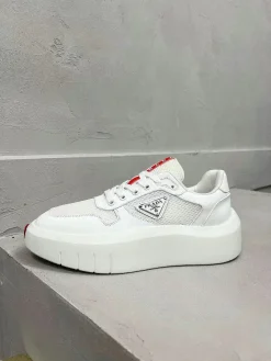 PRADA Sneakers & Trainers Leather-Mesh (White-Red) EU35-45 B90202606032921129