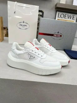Alternative view of PRADA Sneakers & Trainers Leather-Mesh (White-Red) EU35-45 B90202606032921129