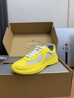 PRADA Sneakers & Trainers Leather-Mesh (Yellow-White-Grey) EU38-45 C00202606032918129
