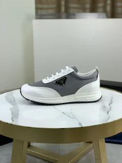 PRADA Sneakers & Trainers Leather-Nylon (Grey-White-Black) EU38-44 C30202606032891139