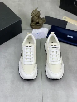 Alternative view of PRADA Sneakers & Trainers Leather-Nylon (White-Black) EU38-44 C30202606032888139