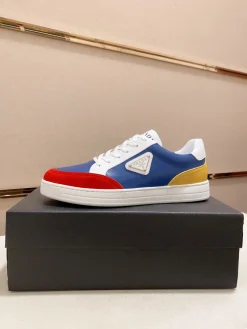 PRADA Sneakers & Trainers Leather-Suede (Blue-Red-Yellow-White) EU38-44 B10202606032885109