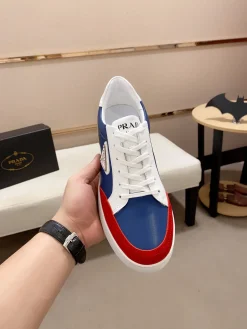 Alternative view of PRADA Sneakers & Trainers Leather-Suede (Blue-Red-Yellow-White) EU38-44 B10202606032885109