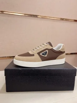 PRADA Sneakers & Trainers Leather-Suede (Brown-Beige-White) EU38-44 B10202606032982109