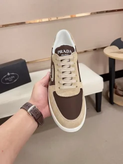 Alternative view of PRADA Sneakers & Trainers Leather-Suede (Brown-Beige-White) EU38-44 B10202606032982109