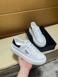 Alternative view of PRADA Sneakers & Trainers Leather (White-Black) EU38-44 B80202606032976129