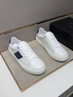 Alternative view of PRADA Sneakers & Trainers Leather (White-Blue) EU38-44 B10202606032947109