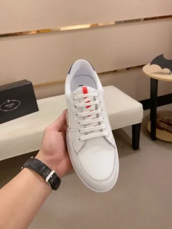 Alternative view of PRADA Sneakers & Trainers Leather (White-Blue-Red) EU38-44 B10202606032890109