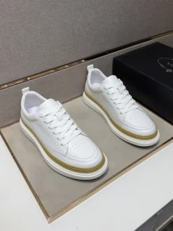 Alternative view of PRADA Sneakers & Trainers Leather (White-Gold) EU38-44 B21202606032949109