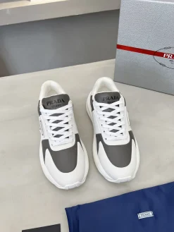 Alternative view of PRADA Sneakers & Trainers Leather (White-Grey) EU39-45 C40202606032875139