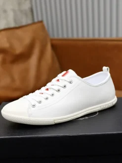 PRADA Sneakers & Trainers Leather (White-Red) EU38-44 B10202606032951109