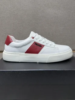 PRADA Sneakers & Trainers Leather (White-Red) EU38-44 B10202606032952109