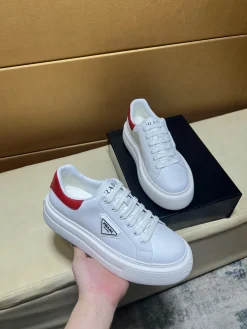 Alternative view of PRADA Sneakers & Trainers Leather (White-Red) EU38-44 B80202606032977129