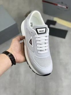 Alternative view of PRADA Sneakers & Trainers Mesh-Leather (Grey-White-Black) EU38-44 B80202606032882129