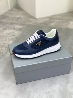 PRADA Sneakers & Trainers Mesh-Leather (Navy-White-Black) EU38-44 B80202606032962129