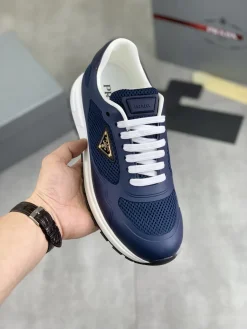 Alternative view of PRADA Sneakers & Trainers Mesh-Leather (Navy-White-Black) EU38-44 B80202606032962129