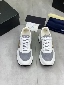 Alternative view of PRADA Sneakers & Trainers Mesh-Leather (White-Grey-Black) EU38-44 C40202606032892139