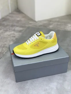 PRADA Sneakers & Trainers Mesh-Leather (Yellow-White-Black) EU38-44 B80202606032893129