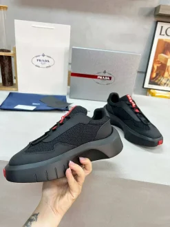 PRADA Sneakers & Trainers Mesh-Rubber (Black-Red) EU35-45 B90202606032919129
