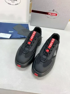 Alternative view of PRADA Sneakers & Trainers Mesh-Rubber (Black-Red) EU35-45 B90202606032919129