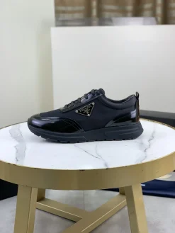 PRADA Sneakers & Trainers Nylon-Patent Leather (Black) EU38-44 C30202606032963139